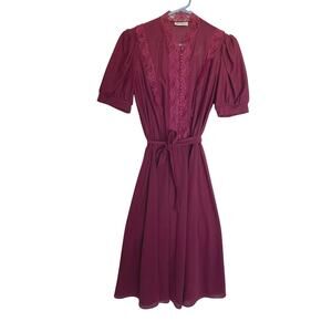 Vintage Jane Baar Burgundy Dress